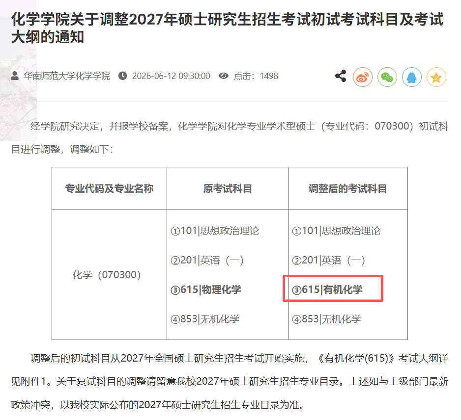 吉林大学外国语言文化学院初试科目调整