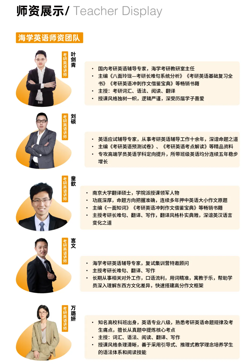 海学考研核心师资介绍